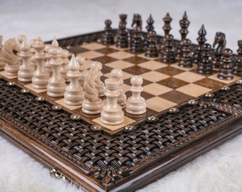 Elegant Chess and Backgammon Set, Design Mountain Ararat