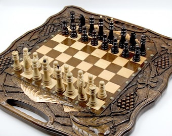 Elegant Chess and Backgammon Set, Design Mountain Ararat