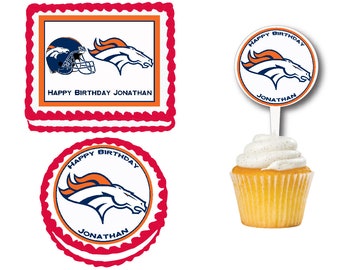 Peyton Manning Denver Broncos Edible Cake Topper Or Cupcake Topper
