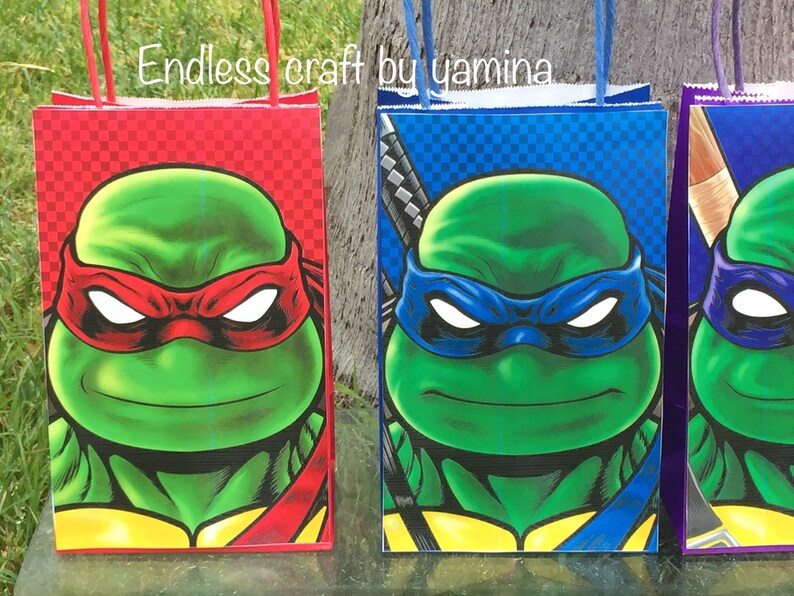 Ninja turtle goodie bagscandy bags 6 pieces and up.