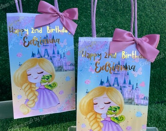 Princess purple goodie bags.