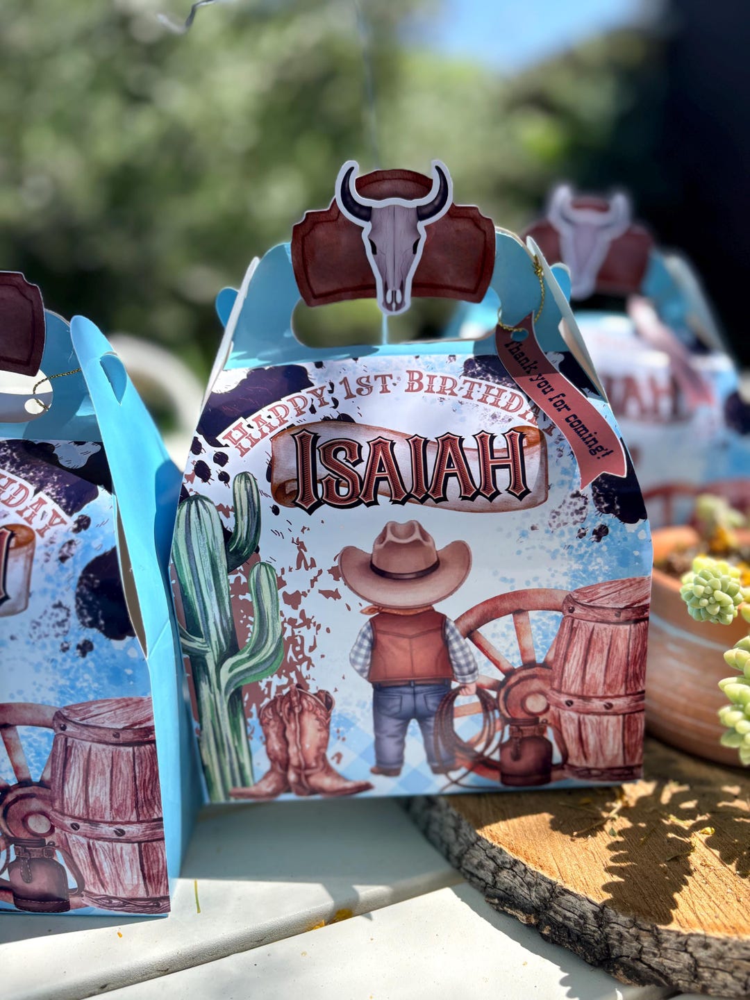 Pink Rodeo Theme Gable Box My First Rodeo Boy Favor Box or Gable Box, Any Theme Can Be Done. - Etsy