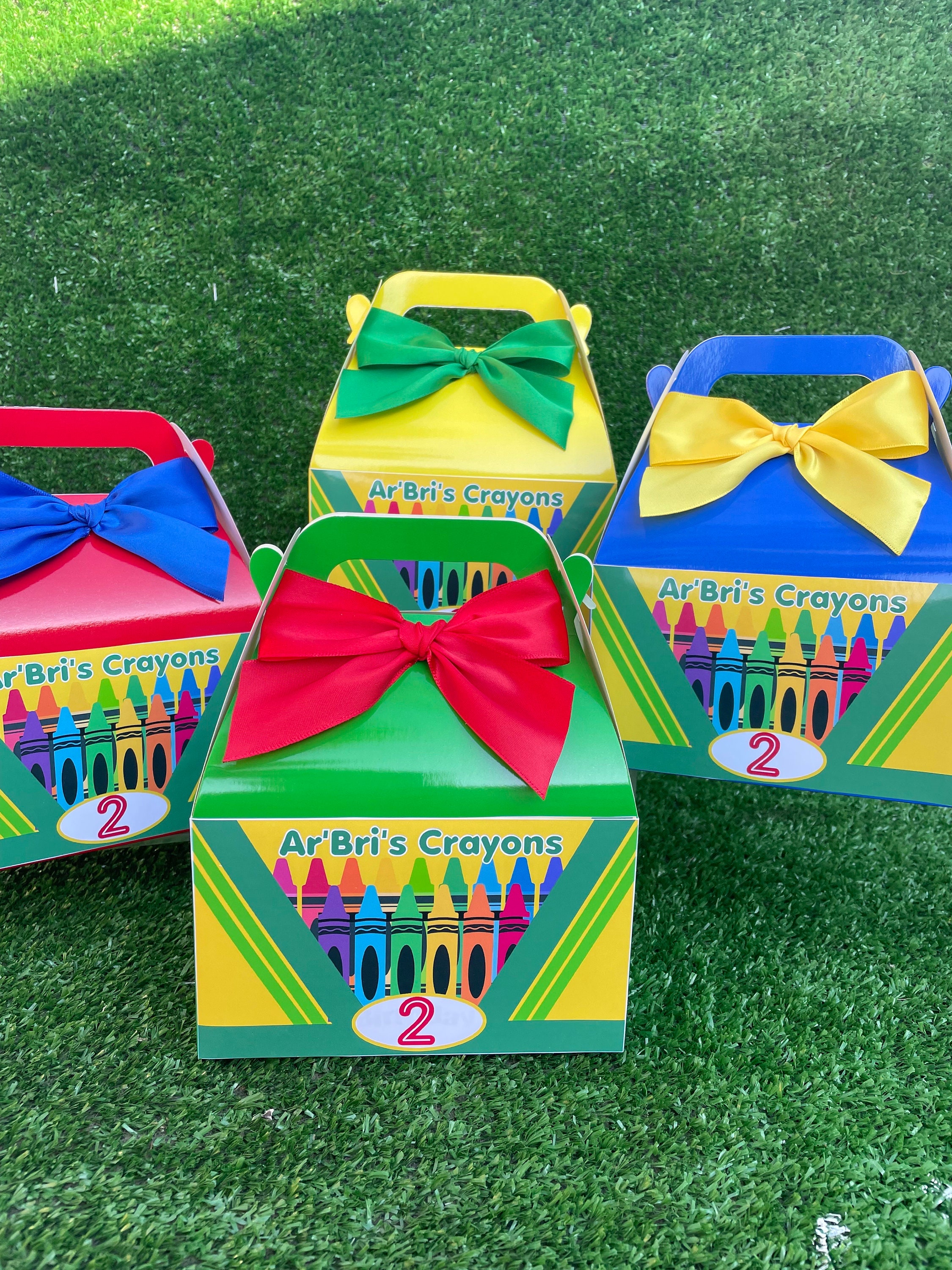 Crayon Bags/ Crayon Party Favor/ Colorful Goodie Bags/ Birthday Bags/ Goodie  Bags/ Color Party/ Back to School/ Crayon Birthday/ Learning 