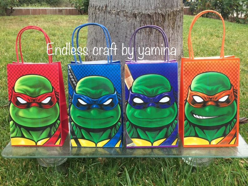 Ninja turtle goodie bagscandy bags 6 pieces and up.