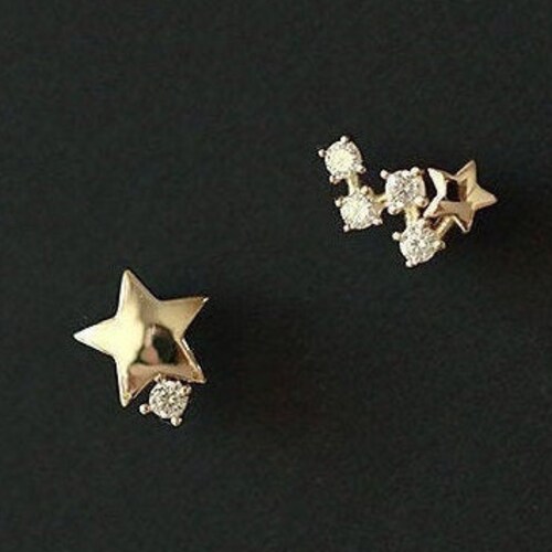 14k Gold Small Rivet Signet Ring
