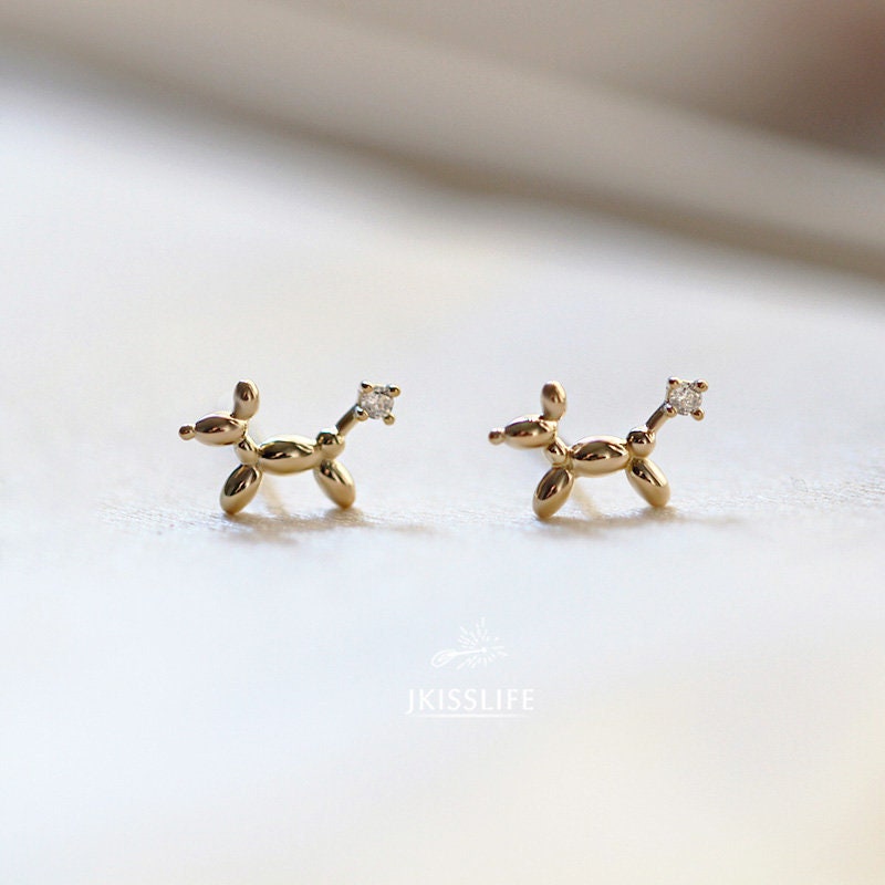 balloon dog earrings
