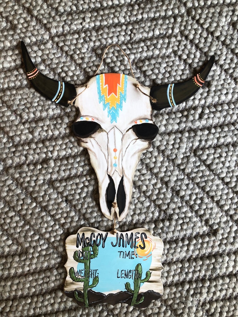 Western Baby Hospital Door Hanger Etsy