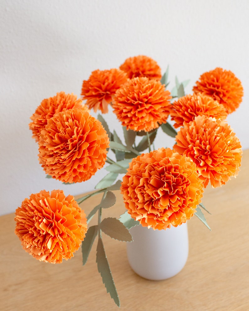 Paper Marigold Flower SVG Online for Cricut and Etsy France