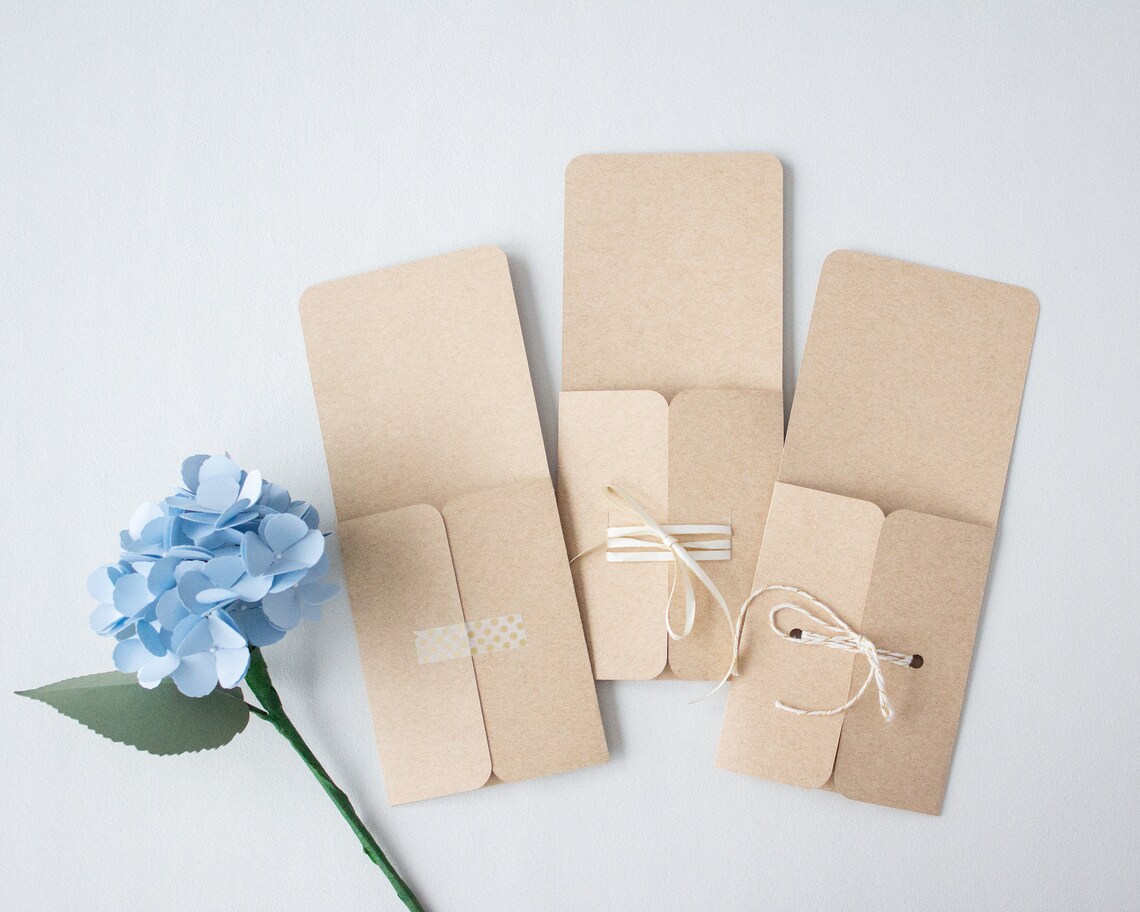 Paper Flower Holder SVG for Cricut and Silhouette Envelope Etsy