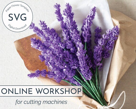 Download Paper Lavender Flower Svg File Online Workshop For Cricut Etsy