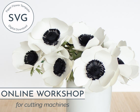 Download Paper Anemone Flower Svg Online Workshop For Cricut And Etsy