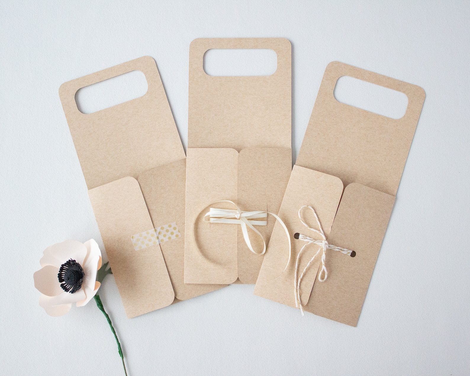 Paper Flower Holder Rectangle Handle Mini Online for Etsy