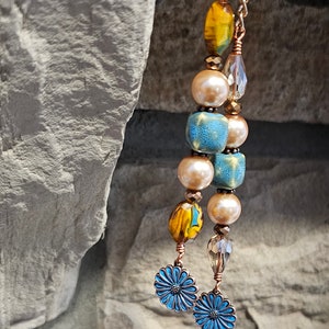 Set of 2 Beaded Tinsel Ornaments