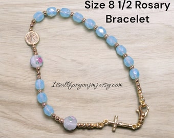 Rosary Bracelet~ One Decade Rosary Size 8 1/2