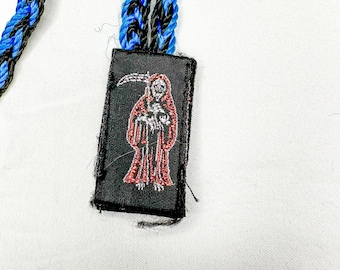 Santa Muerte Scapulier als gevlochten ketting / ketting