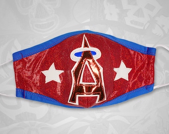 Los Angeles Anaheim (LA) Angels Luchador Wrestler Face Cover