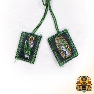Escapulario de La Virgen de Guadalupe y San Judas / Escapulario de Nuestra Señora de Guadalupe y Collar de San Judas
