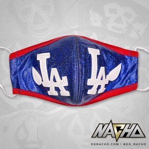 Los Angeles (LA) Dodgers Blue Luchador Wrestler Face Cover
