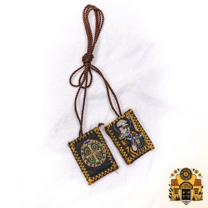 Escapulario de San Benito / scapulier van Sint-Benedictus ketting kraag