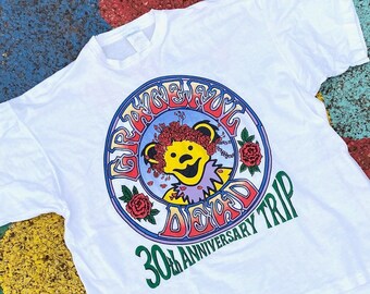 Vintage 1995 Grateful Dead 30th Anniversary Trip Tours R Us Rare Graphic Shirt Lot Tee USA size Large