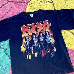 ヴィンテージ KISS シャツ Alive コンサートツアー 90年代 バンドT