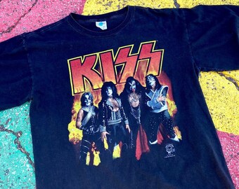 ヴィンテージ KISS シャツ Alive コンサートツアー 90年代 バンドT