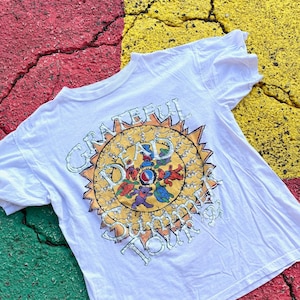 Vintage Grateful Dead 1985 Dancing Bears tie dye original shirt 80s band tour tee GDM USA size XL