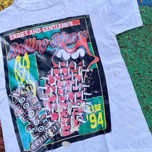 Vintage 1994 Rolling Stones Voodoo Lounge Concert Tour Rare 90s Parking Lot Graphic Shirt Size Large