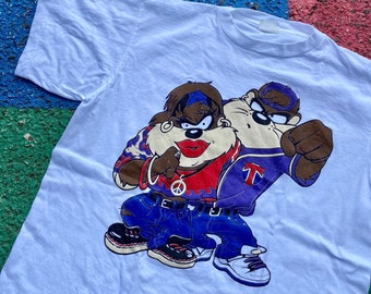 Vintage 90s Tasmanian Devil Looney Tunes Cartoon Taz & She Devil