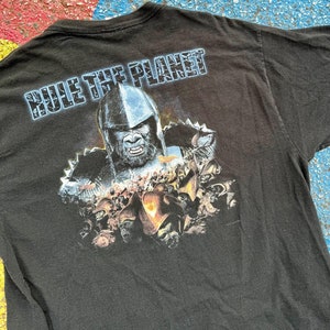 Vintage 2001 Planet of the Apes Rule the Planet Movie Promo Y2K Graphic Shirt Size XL