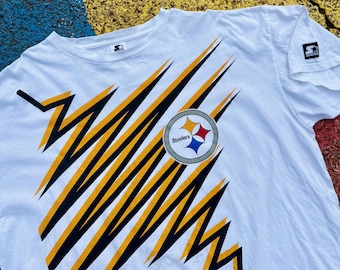 Vintage des années 90 Pittsburgh Steelers NFL Football Starter Shockwave Quake chemise graphique USA taille 2XL-4XL