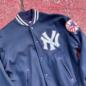 Vintage 70s/80s New York Yankees MLB Baseball Aladen Sportswear Dugout Bomber Jacket USA Size 42 (Medium)