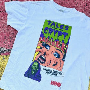 90s Tales from the Crypt ©︎入り ホラー Tシャツ 90年代 90s ハリウッド・ナイトメア テレビドラマ 白 ホワイト