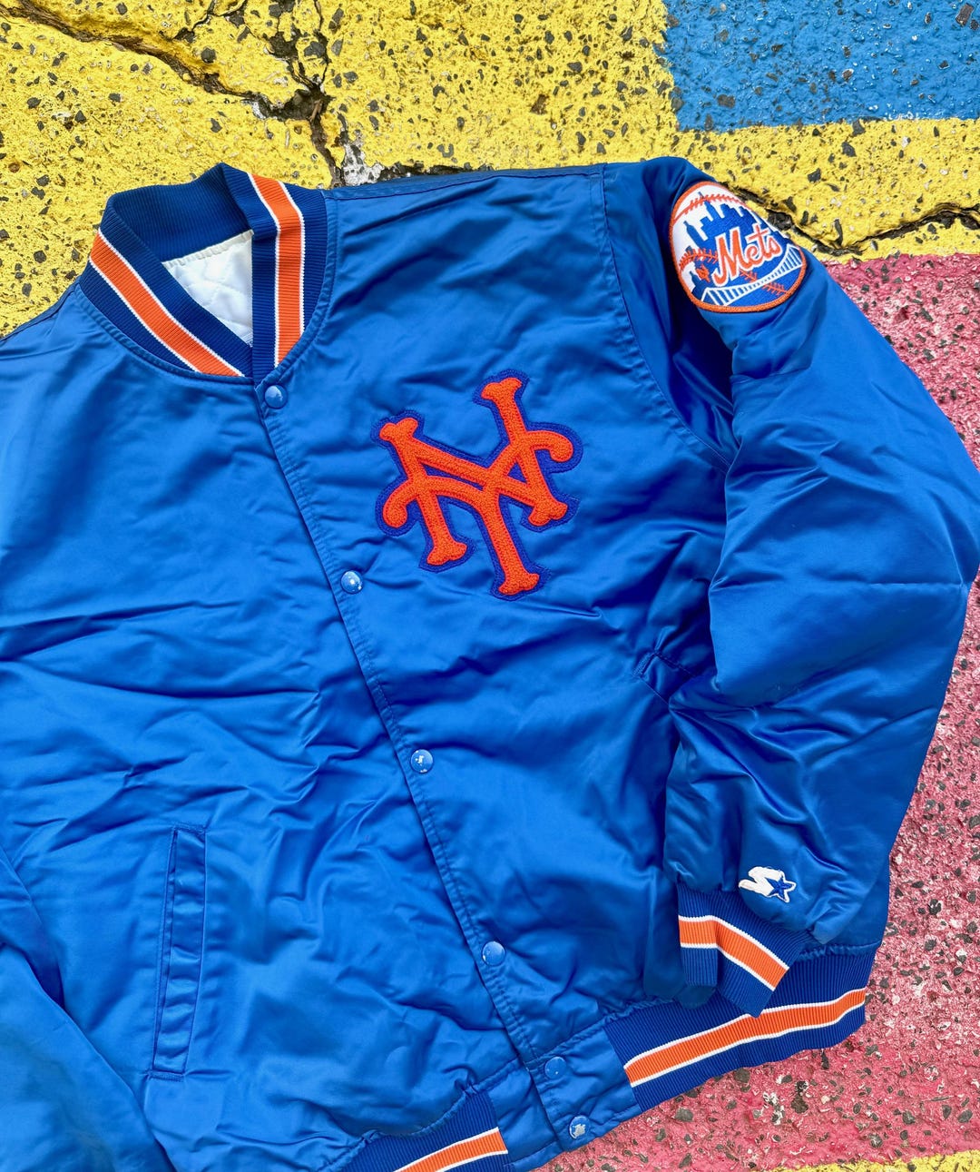 1980s～90s STARTER×MLB NewYork Metsスタジャン Vintage 80s 90s New York Mets Starter Satin MLB Baseball