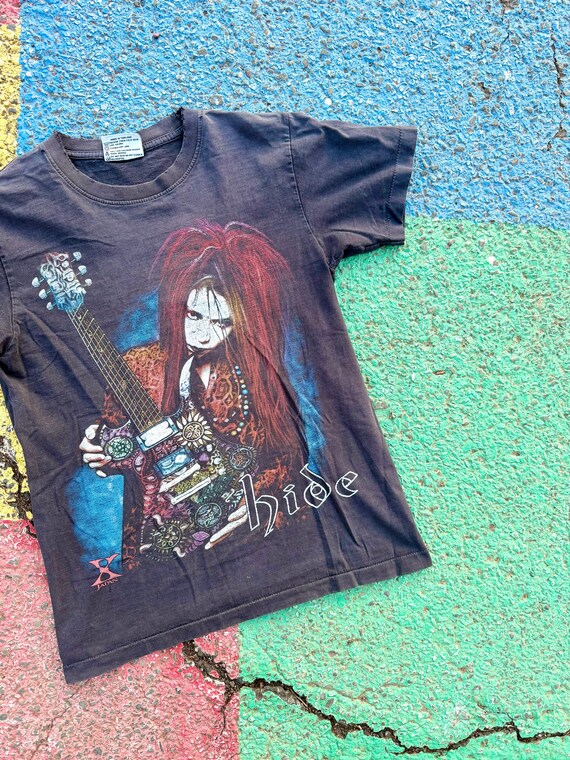 Vintage 90s Hide X Japan Japanese Rock Band Music Concert Tee the