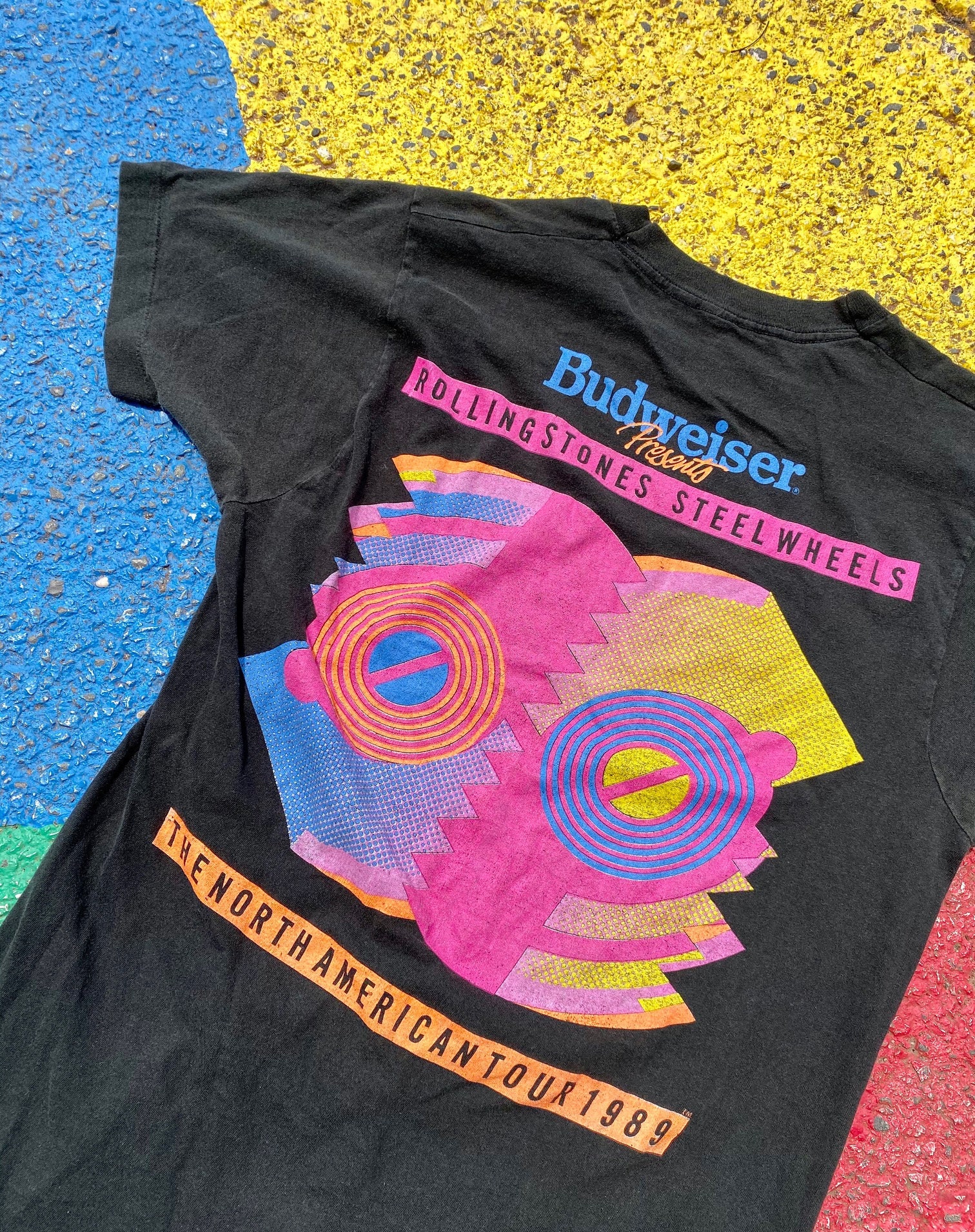 Vintage 1989 Rolling Stones Steel Wheels Budweiser North American