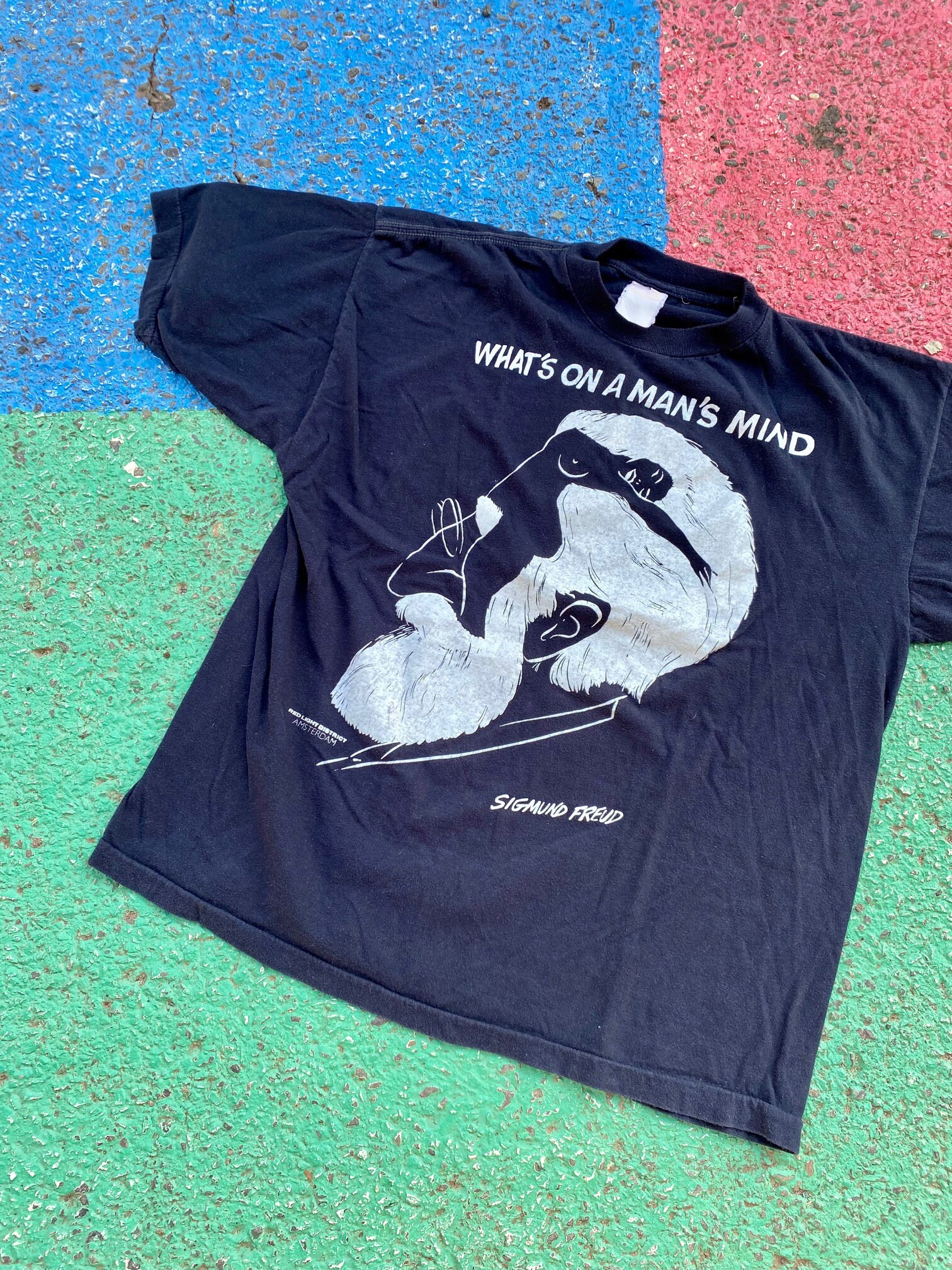 Vintage 90s Sigmund Freud What's on a Man's Mind Amsterdam Red