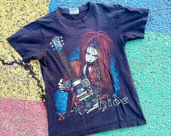 Vintage 90s Hide X Japan Japanese Rock Band Music Concert Tee the