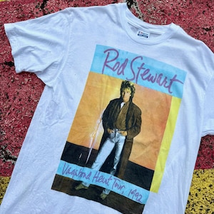 Vintage 1992 Rod Stewart Vagabond Heart Concert World Tour Motown Graphic Shirt USA Size L/XL