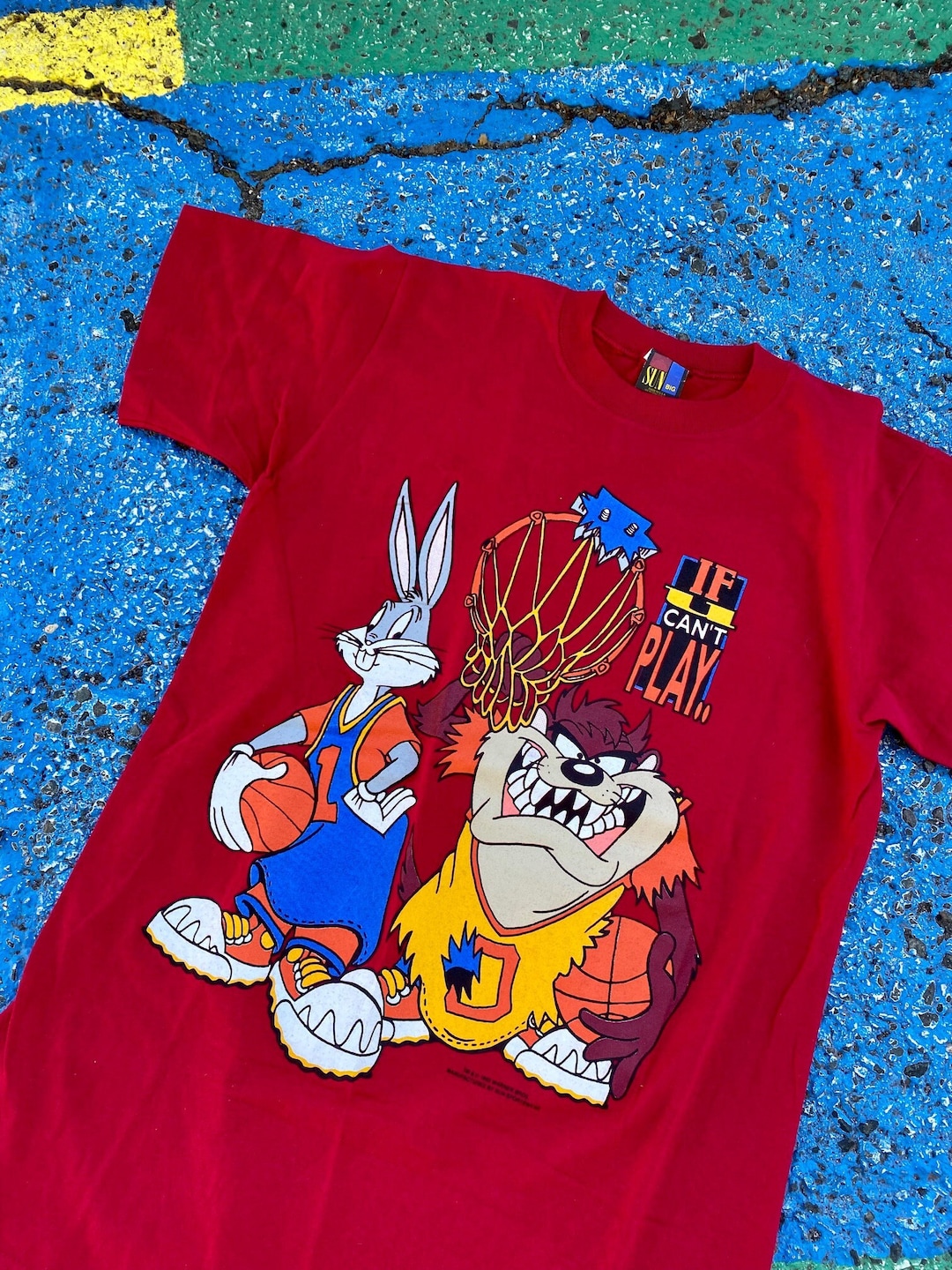 Vintage 1993 Looney Tunes Basketball You Can't Play, Ain't Giving
