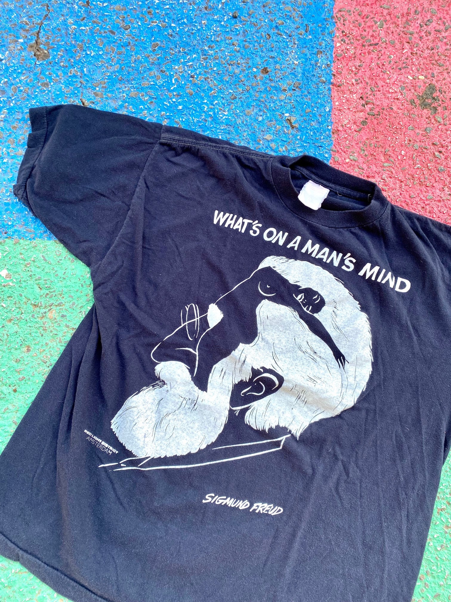 Vintage 90s Sigmund Freud What's on a Man's Mind Amsterdam Red