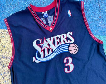 Vintage 90s Allen Iverson Philadelphia 76ers NBA Basketball