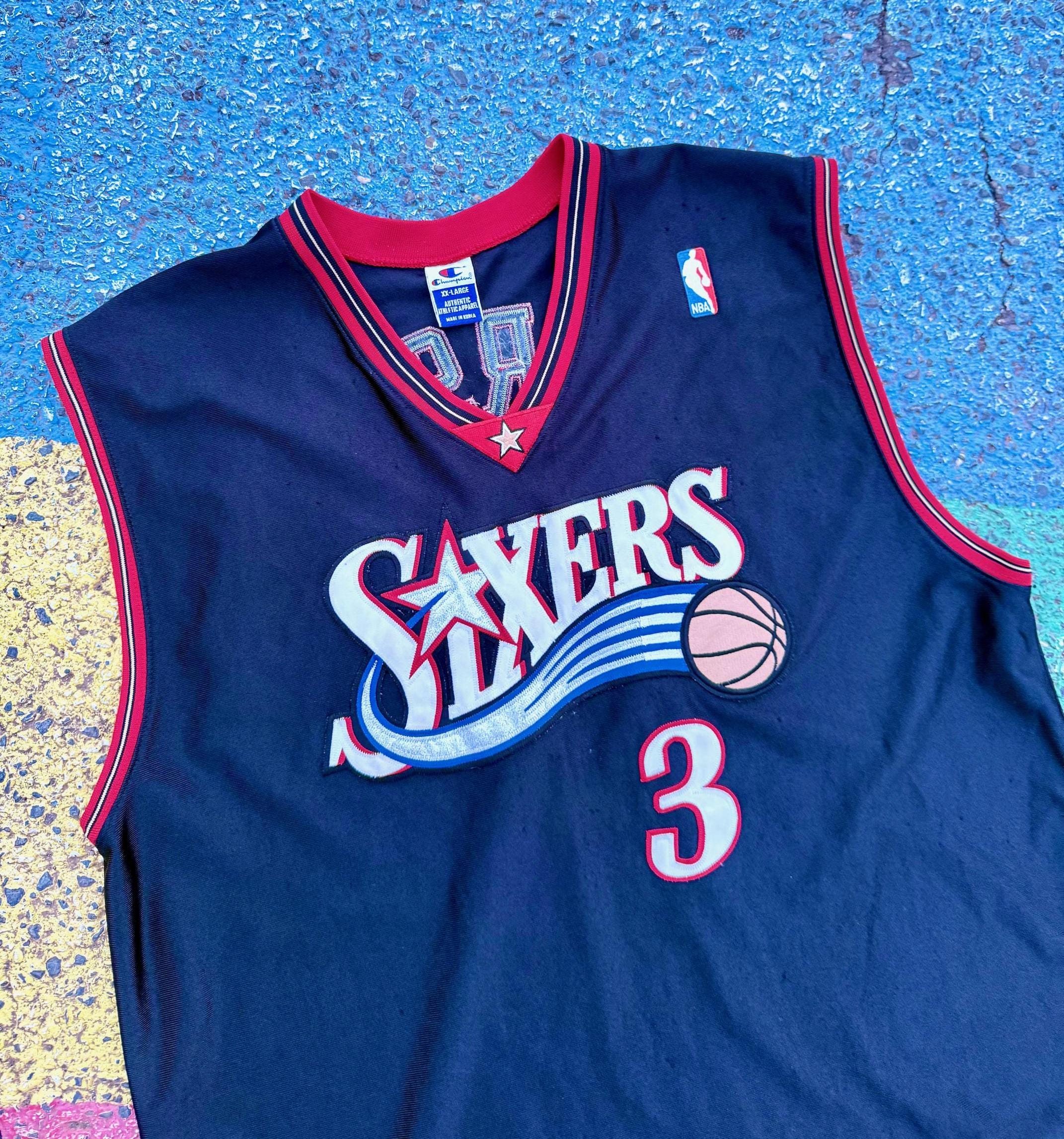 Vintage 90s Allen Iverson Philadelphia 76ers NBA Basketball