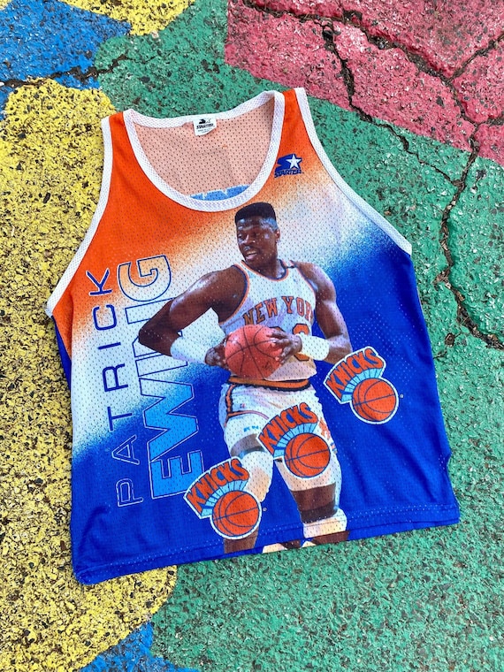 Vintage 90s Patrick Ewing New York Knicks RARE NBA Hot Starter
