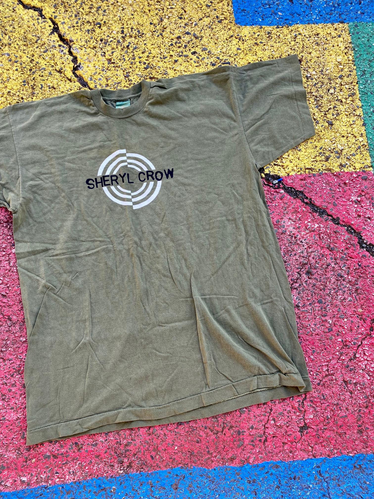 希少　1997s SherylCrow Live Tee Vintage 1996-97 Sheryl Crow World Tour Green 90s Concert