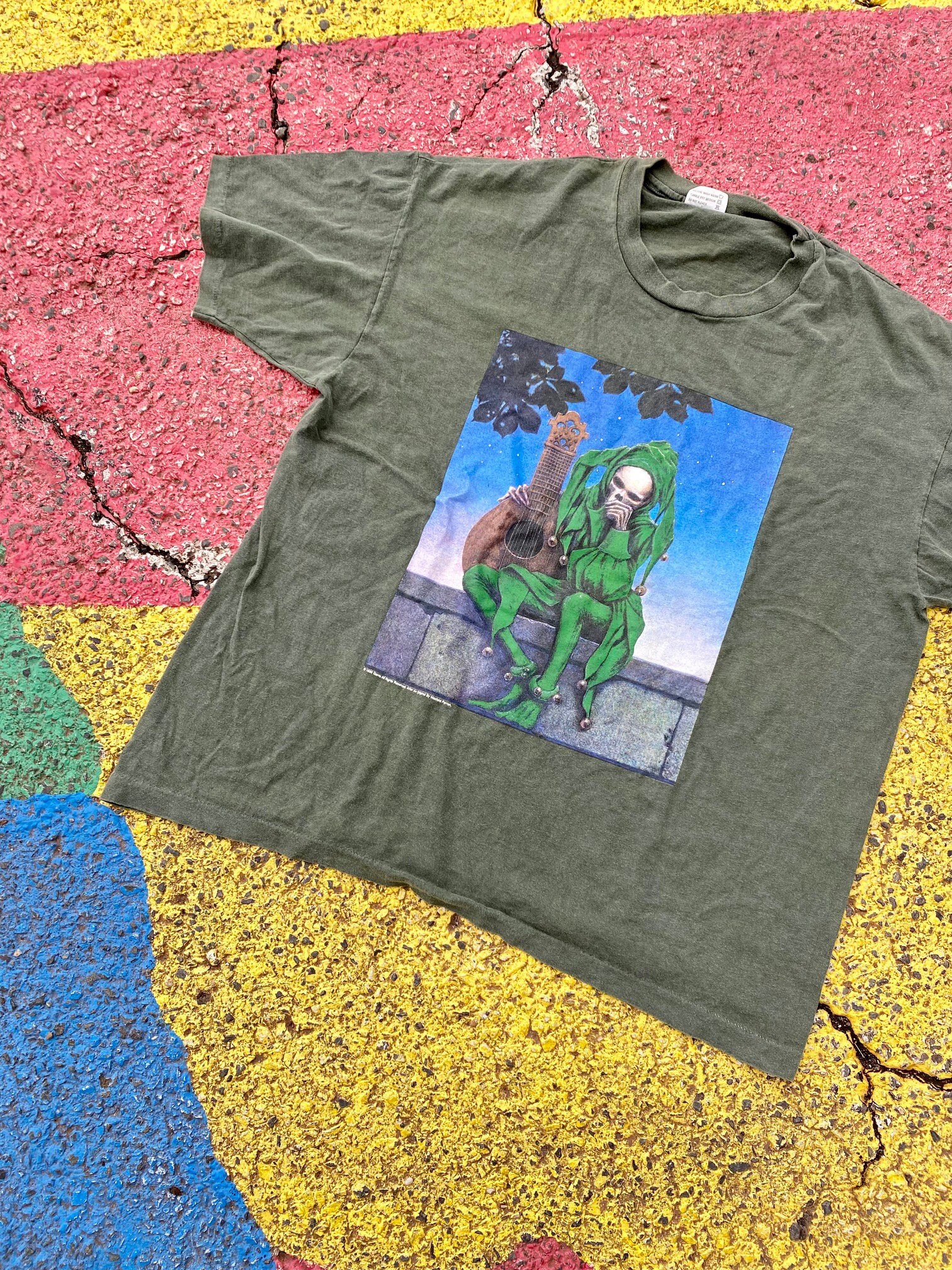 Vintage 1995 Grateful Dead Green Jester Maxfield Parrish 90s Cronies ...