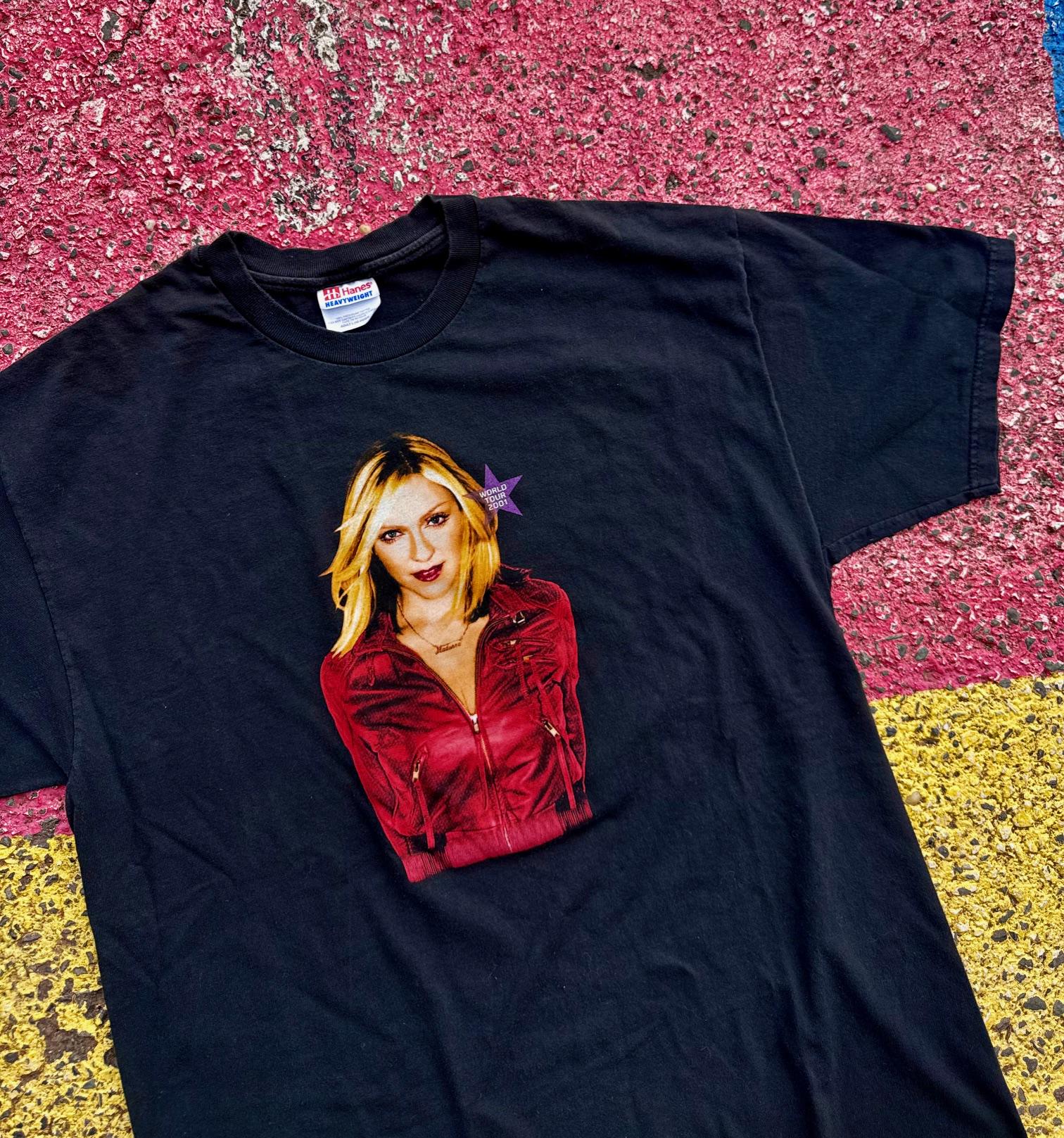 Vintage 2001 Madonna Drowned Y2K Concert Music Band World Tour 