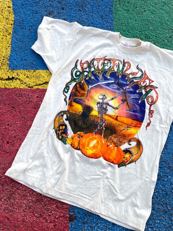 Vintage 1994 NWOT Grateful Dead Fall Tour Graphic Shirt Pumpkins