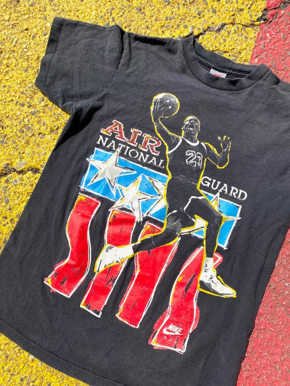 Vintage 90s Nike Air Jordan National Guard Graphic Shirt Michael Jordan NBA  Basketball USA Just Do It Youth M/Adult XS