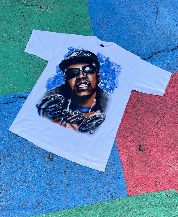 Vintage Early 2000s Pimp C Houston Texas UGK Rap Tee Hip Hop Blue